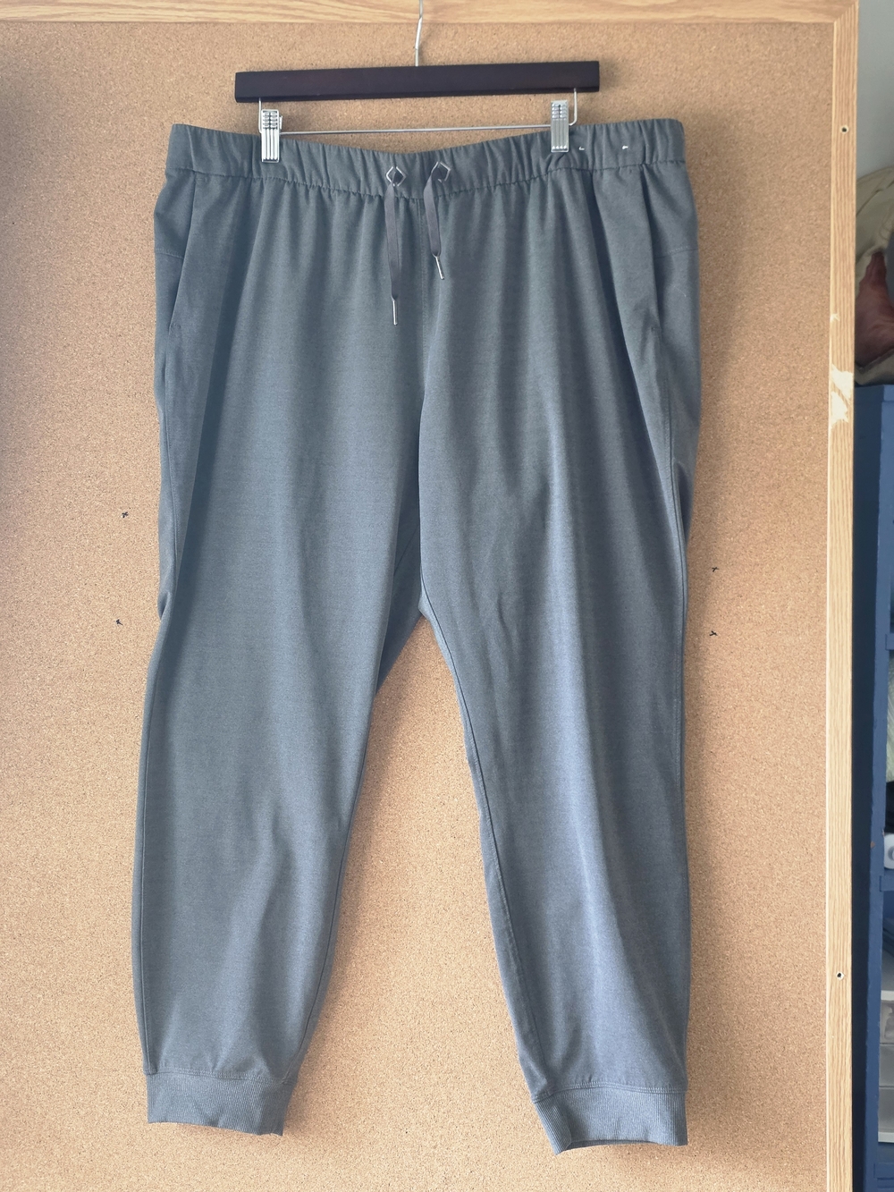 Member’s Mark Travel Jogger XXL Grey Heather Stretch Pants w/ Pockets